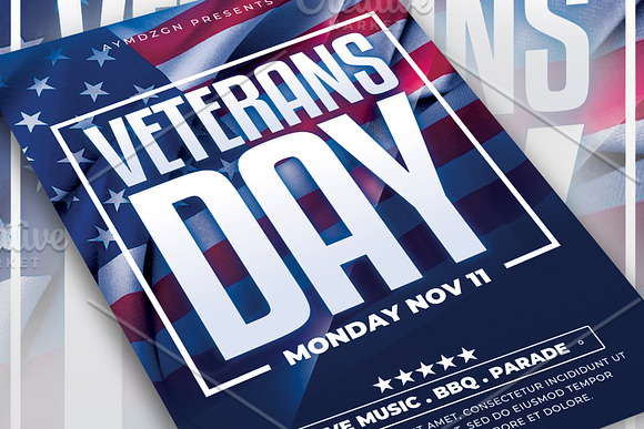 Veterans Day Flyer in Flyer Templates - product preview 2