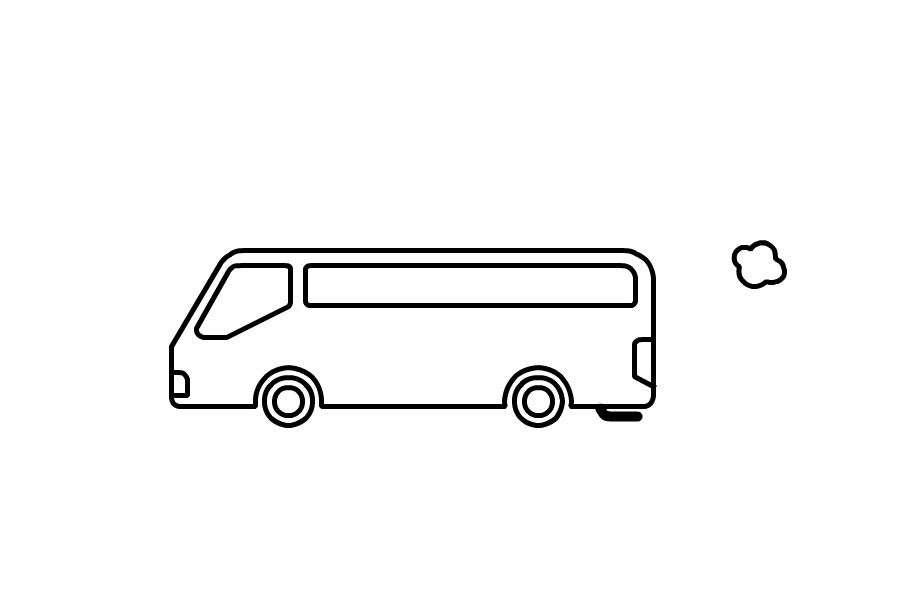 Animation Tourist Bus Smoke Belchin