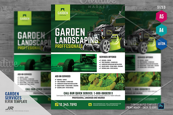 Garden Cleaning and Maintenance in Flyer Templates - product preview 3