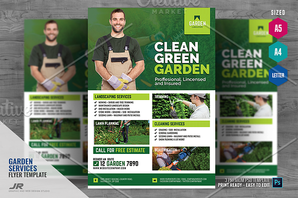 Lawn Cleaning and Maintenance Flyer in Flyer Templates - product preview 3