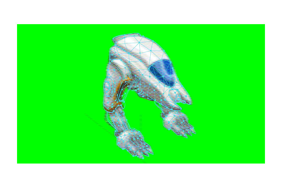 Animation Alien Robot Low Polygon
