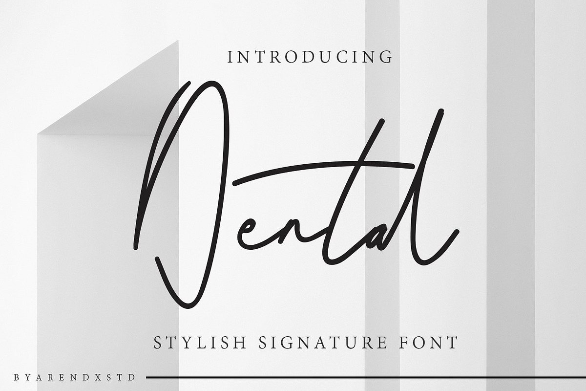Dental Signature Font in Script Fonts - product preview 8