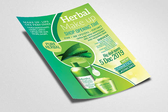 Aloe Vera Natural Cosmetics Poster in Flyer Templates - product preview 1