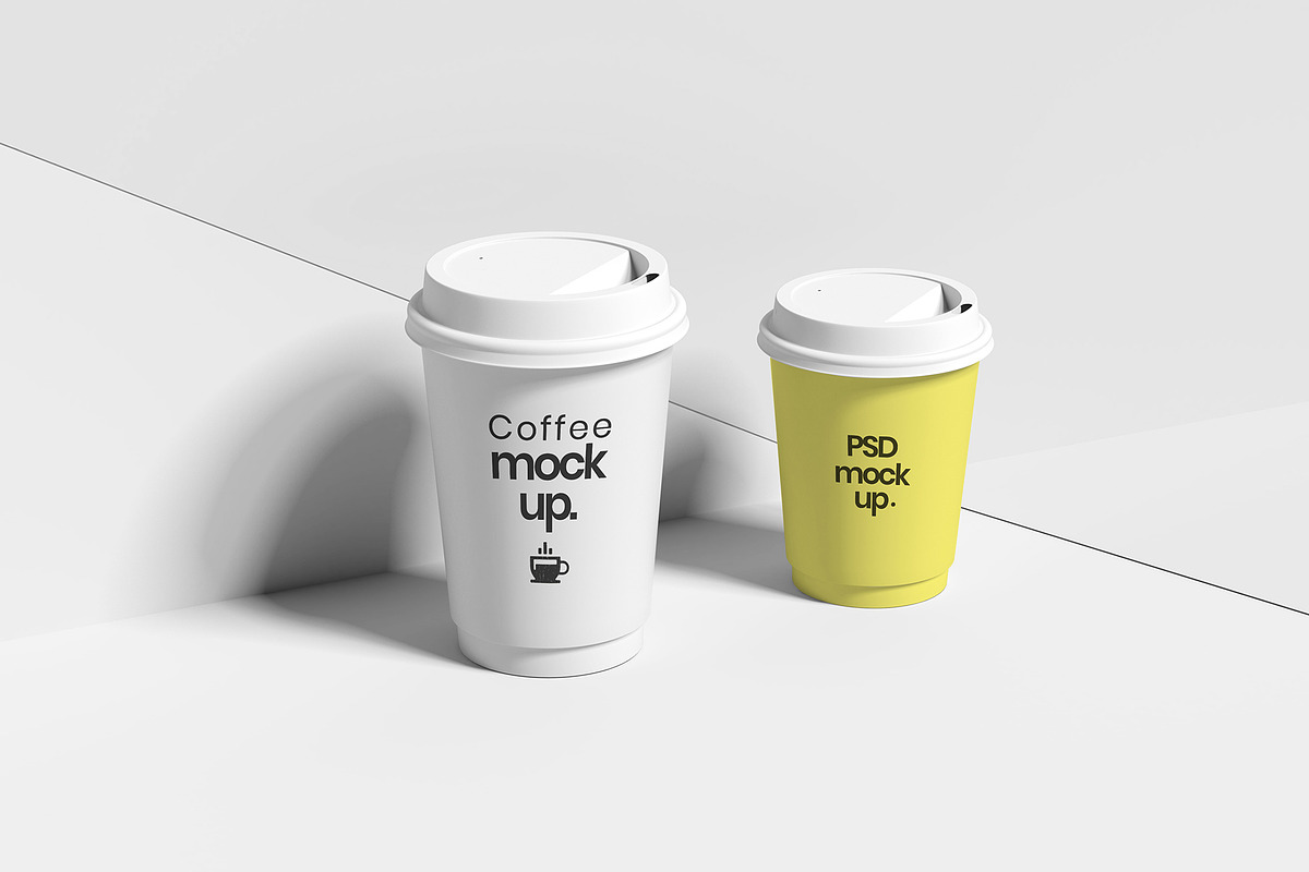 Realistic White Cup Mockups in Product Mockups - product preview 8