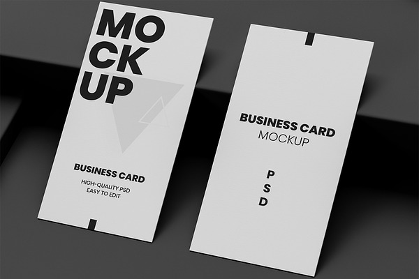 Vertical Business Card Mockups