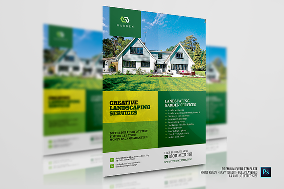 Landscaping and Garden Care Flyer in Flyer Templates - product preview 3