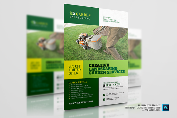 Garden and Lawn Care Flyer in Flyer Templates - product preview 3