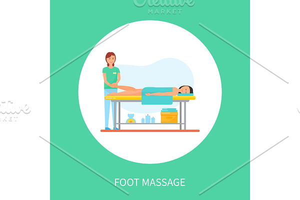 Foot Massage Session on Table