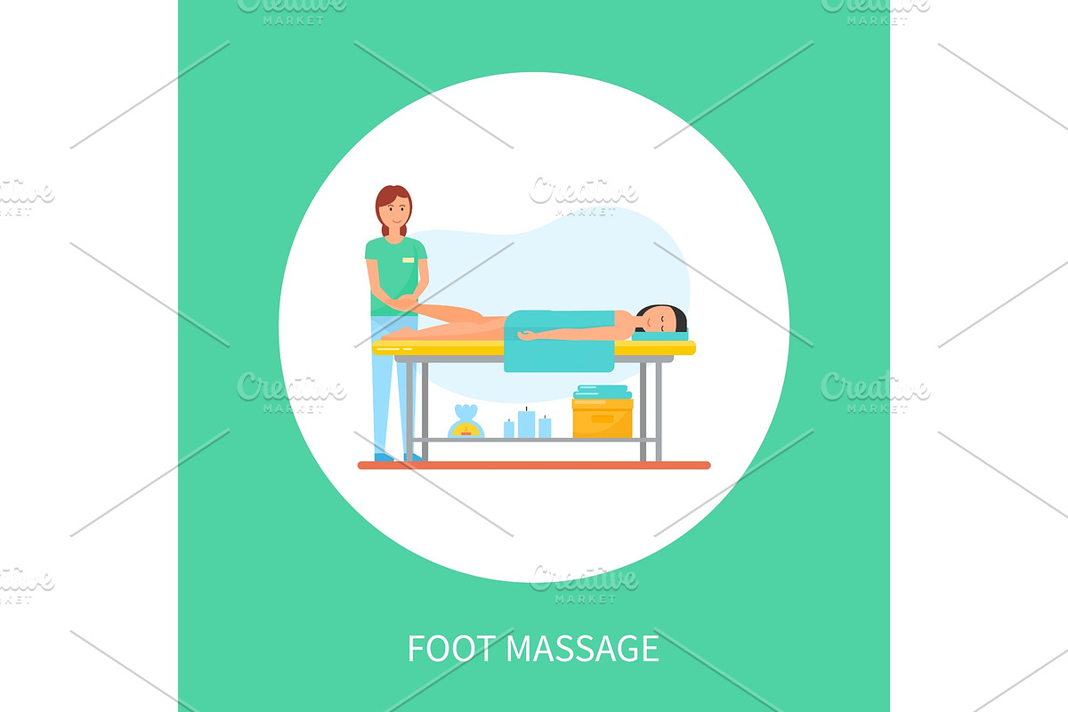 Foot Massage Session on Table in Objects - product preview 8
