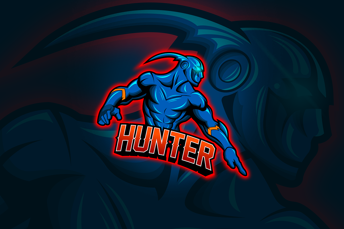 Hunter - Mascot & Esport Logo in Logo Templates - product preview 8