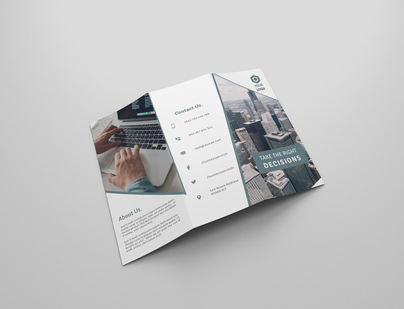 6 Corporate Tri Fold Bochures in Brochure Templates - product preview 1