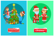 Christmas Greeting Cards, Santa