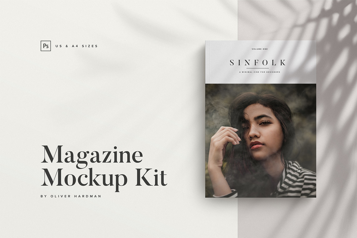 Magazine Mockup Kit in Magazine Templates