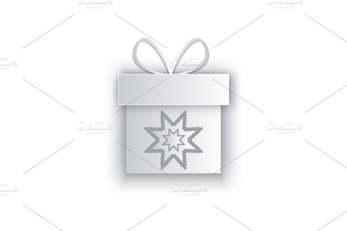 Paper Cut Out Box with Snowflake in Objects - product preview 8