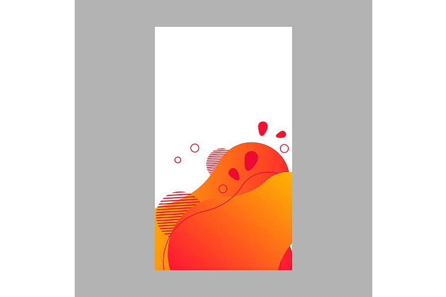 Orange dynamic abstract fluid in Social Media Templates - product preview 8