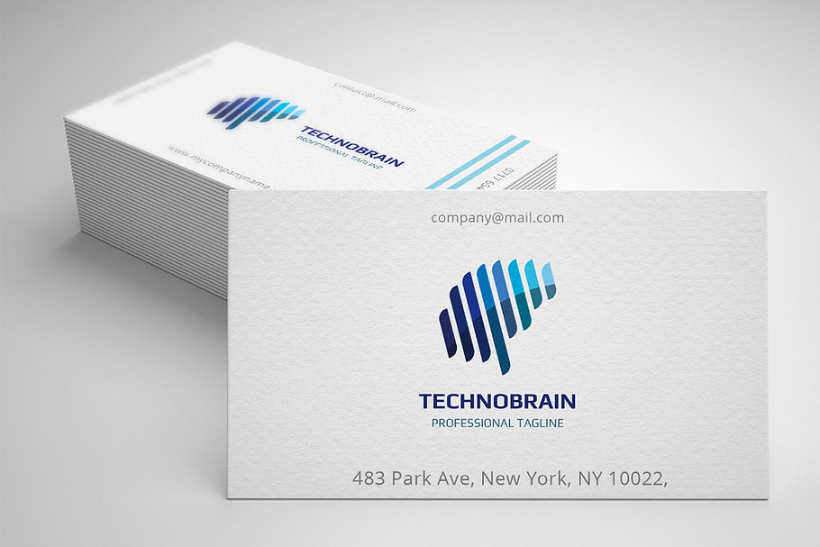 Techno Brain Logo in Logo Templates - product preview 8