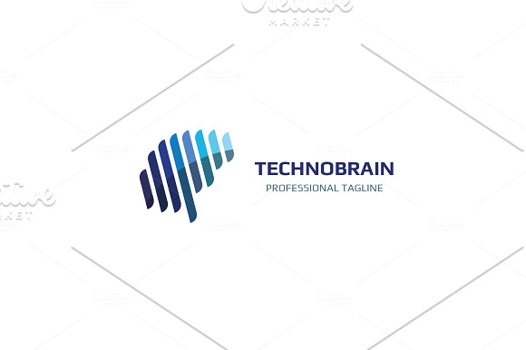 Techno Brain Logo in Logo Templates - product preview 4