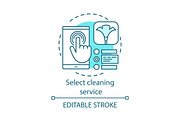 Select cleaning service concept icon