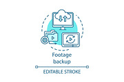 Footage backup concept icon