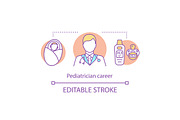 Pediatrician career concept icon