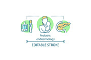 Pediatric endocrinology concept icon