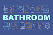 Bathroom word concepts banner