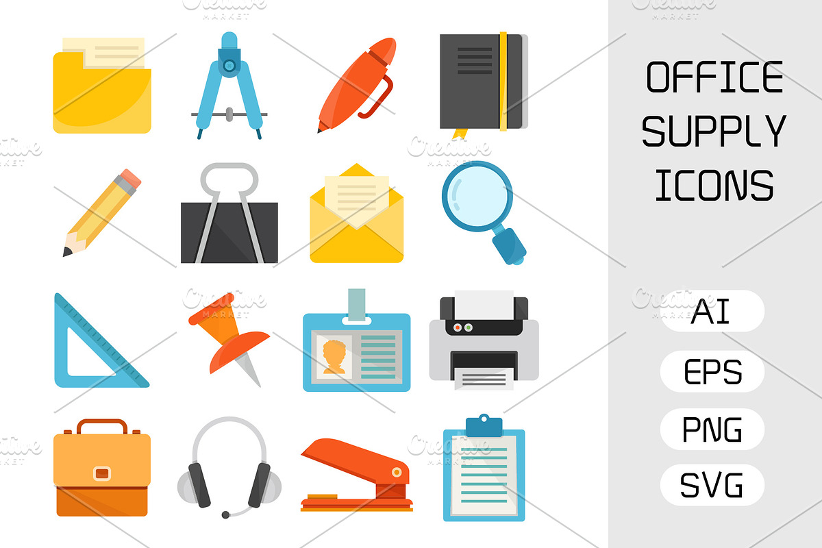 Office Supply Icons in Icons - product preview 8