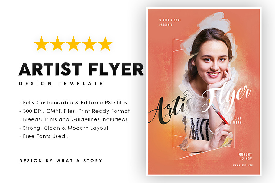 Artist flyer in Flyer Templates - product preview 8