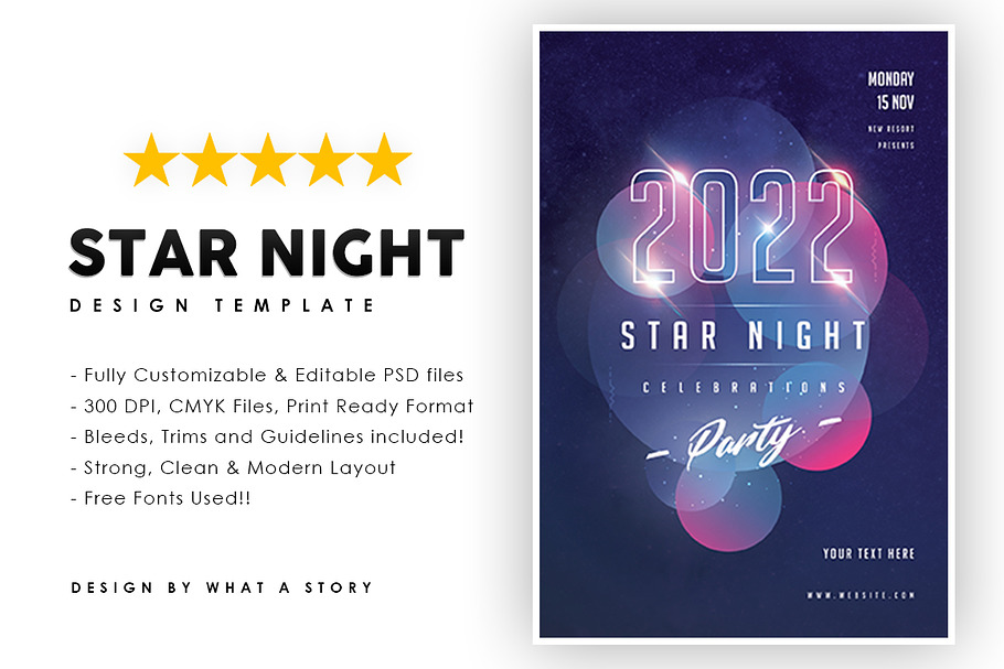 Star night in Flyer Templates - product preview 8