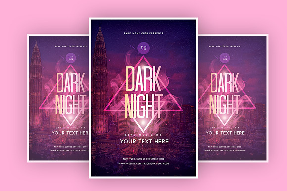 DARK NIGHT in Flyer Templates - product preview 1