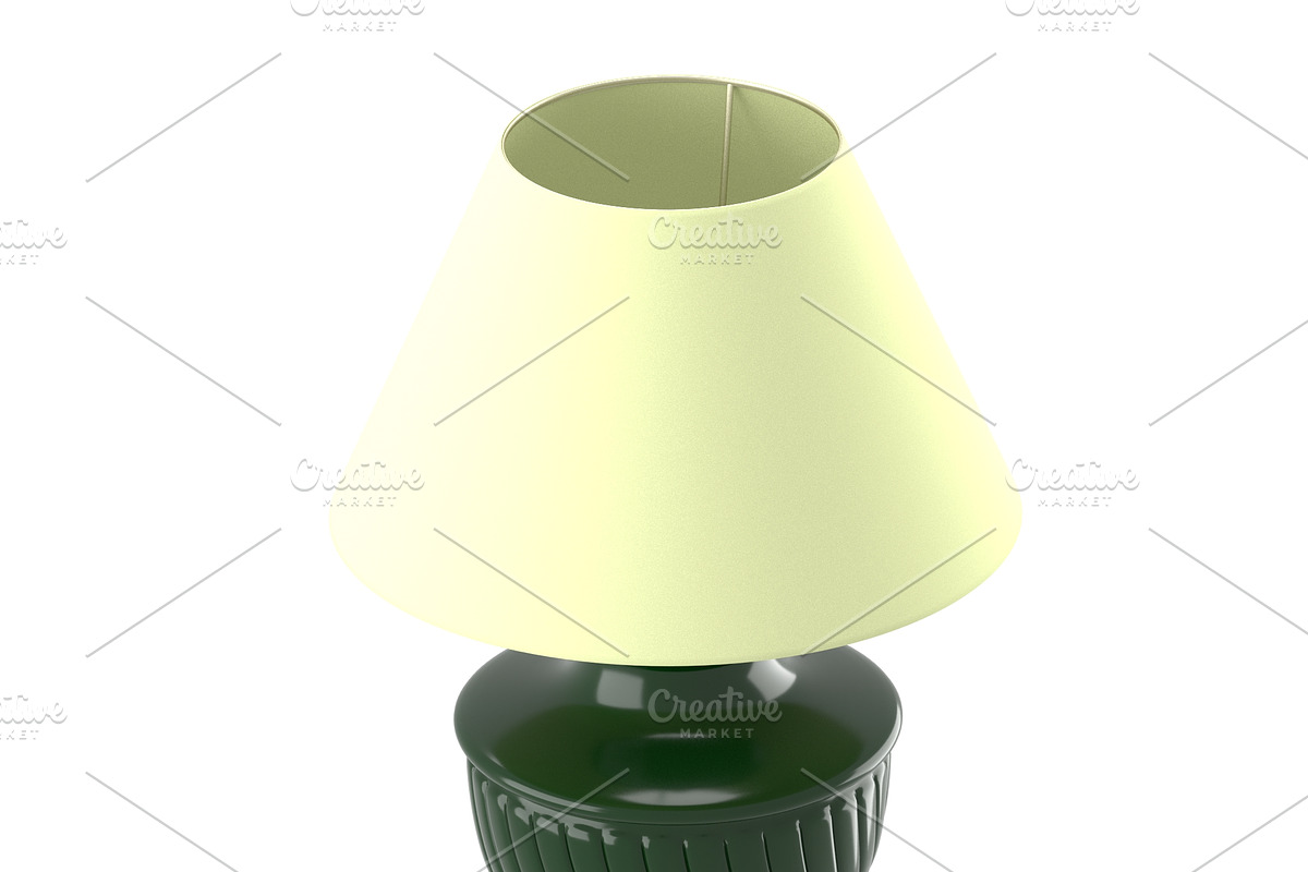 Old-style lamp with beige lampshade in Appliances - product preview 8