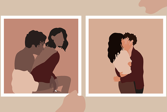 The Lovers Minimalist Graphic Art in Illustrations - product preview 4