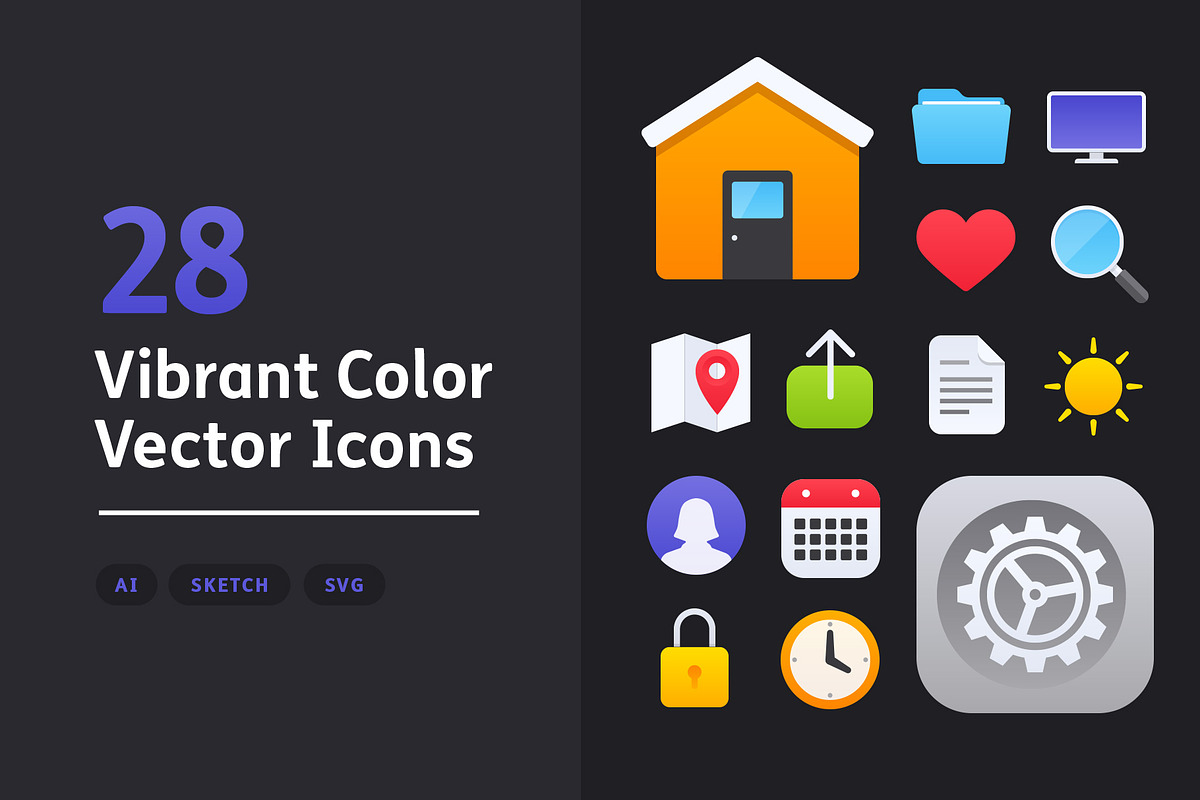 Vibrant Color Vector Icons in Icons - product preview 8