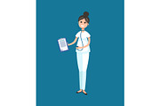 Veterinarian Doctor with Documents