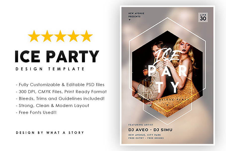 ICE PARTY in Flyer Templates - product preview 8