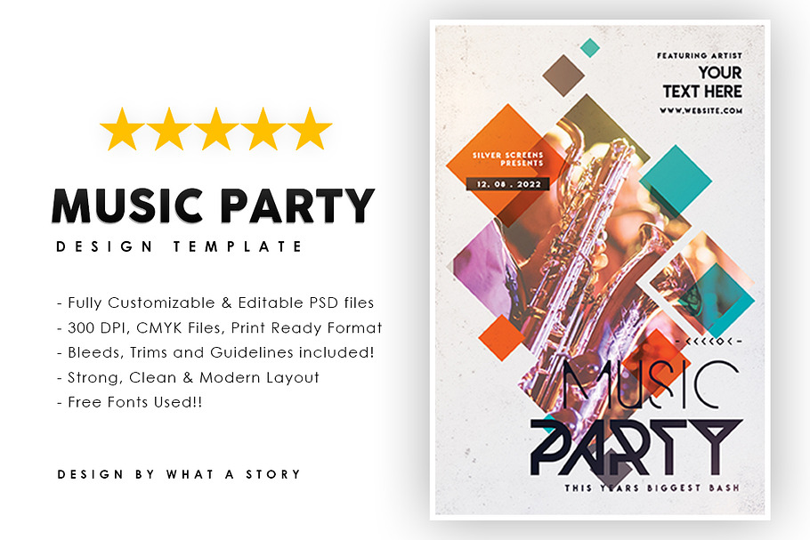 Music party in Flyer Templates - product preview 8