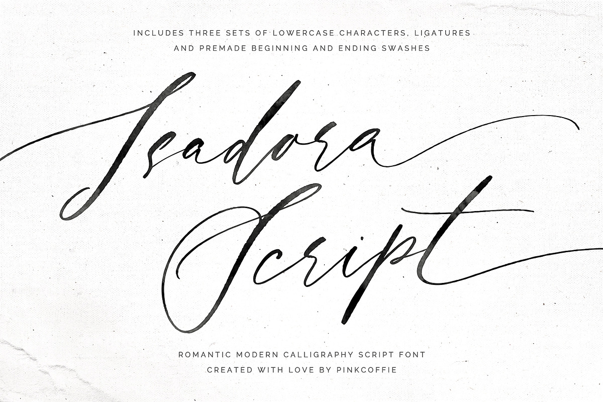 Isadora I Modern Calligraphy Script in Script Fonts - product preview 8
