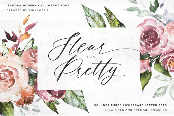Isadora I Modern Calligraphy Script in Script Fonts - product preview 1