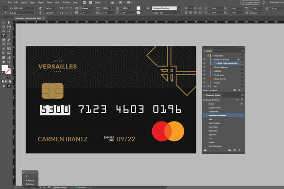 Grand Versailles Bank Card in Card Templates - product preview 4