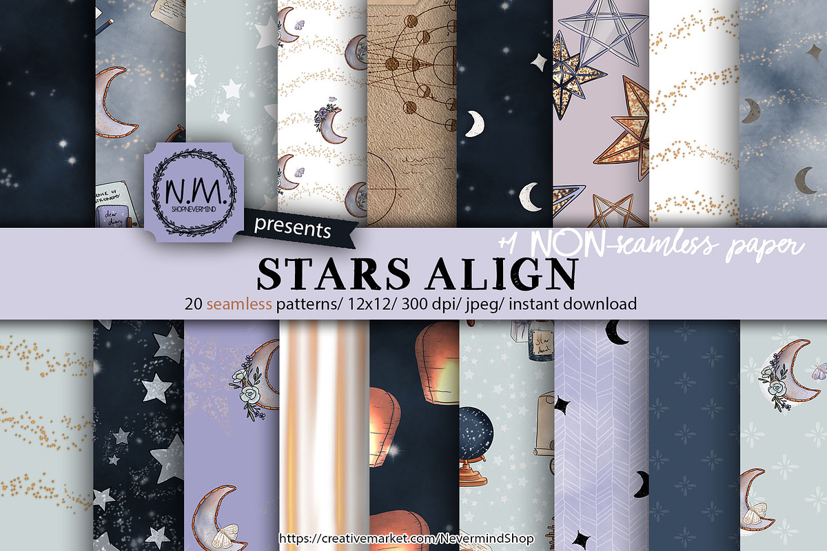 Starry Night Galaxy patterns in Patterns - product preview 8
