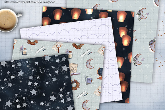 Starry Night Galaxy patterns in Patterns - product preview 4
