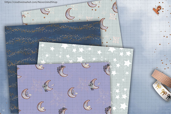 Starry Night Galaxy patterns in Patterns - product preview 5
