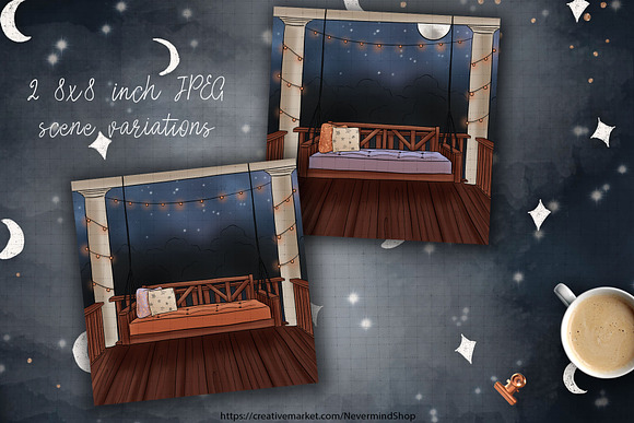 Galaxy Stargazing Scene illustration in Illustrations - product preview 1