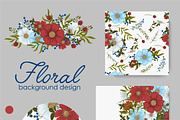 Floral backgrounds template EPS 10