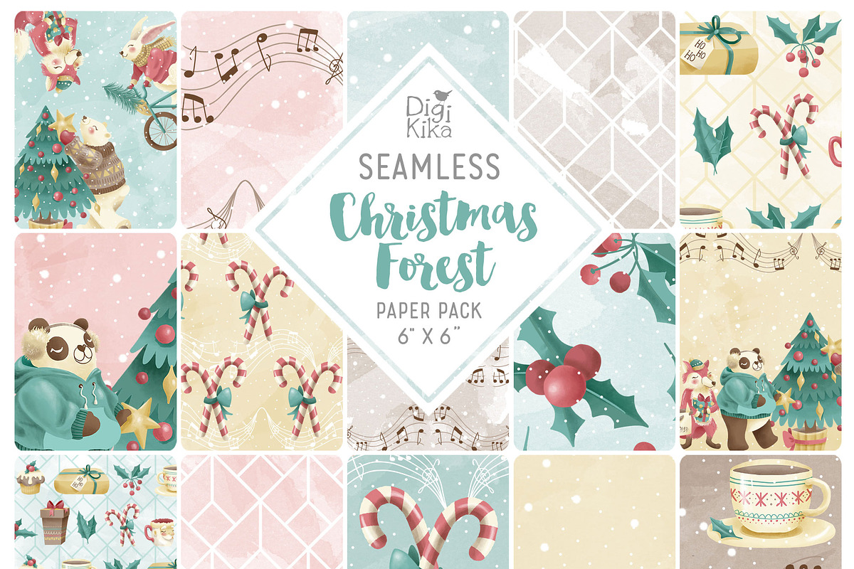 Christmas Forest Seamless Patterns in Patterns