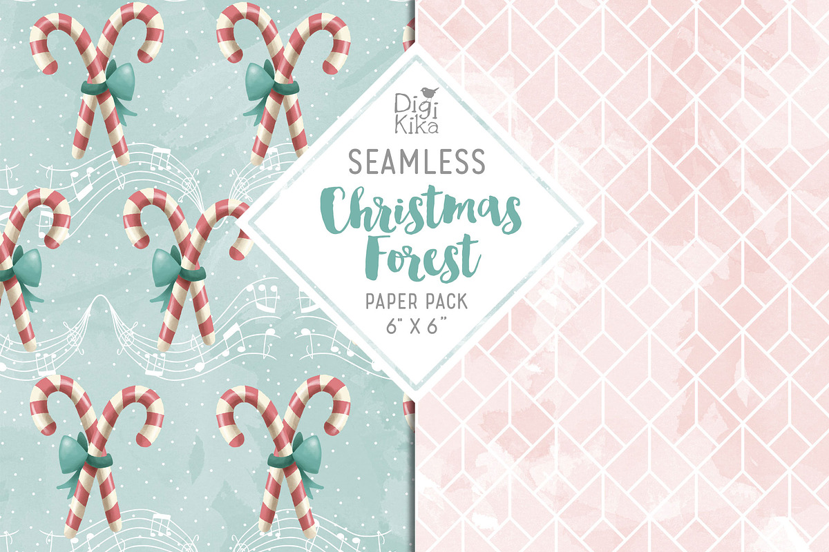 Christmas Forest Seamless Patterns in Patterns - product preview 6