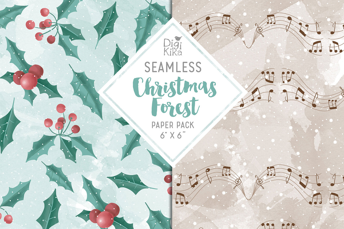 Christmas Forest Seamless Patterns in Patterns - product preview 7