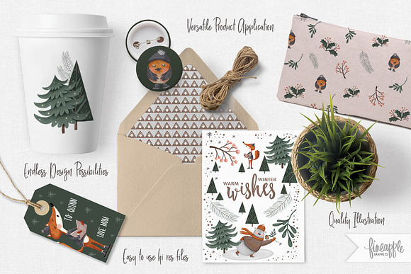 Winter Woodland Clip Art Bundle in Illustrations - product preview 4