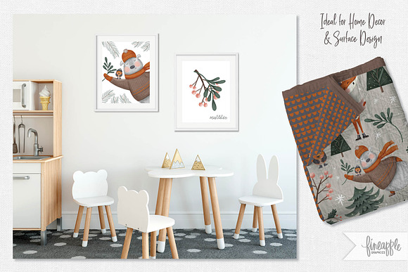 Winter Woodland Clip Art Bundle in Illustrations - product preview 5