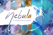 Nebula: watercolor seamless patterns
